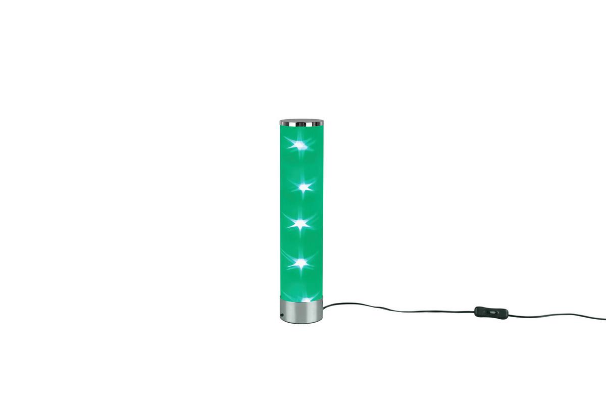 Led-tischlampe Rico Dimmbar Weiß/chromfarben Farbwechsler - Chromfarben/Weiß, Design, Kunststoff/Metall (8,3/38,00cm)