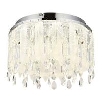 LED-Deckenleuchte 67176-38d - Klar/Chromfarben, KONVENTIONELL, Glas/Kunststoff (38/26cm) - Globo