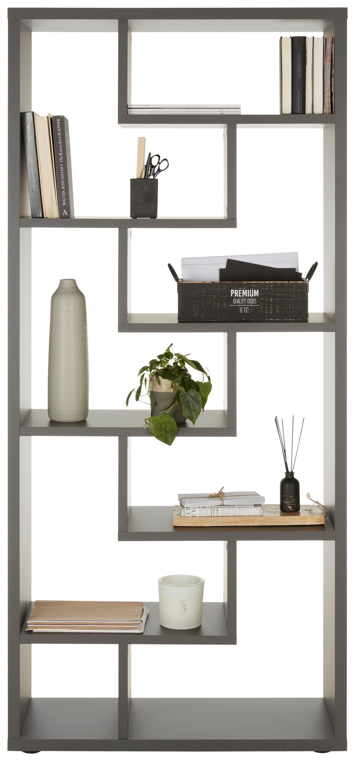 Vysoká deliaca stena Bounty, antracitová - čierna/antracitová, Modern, kompozitné drevo/plast (90/199/33cm) - Premium Living