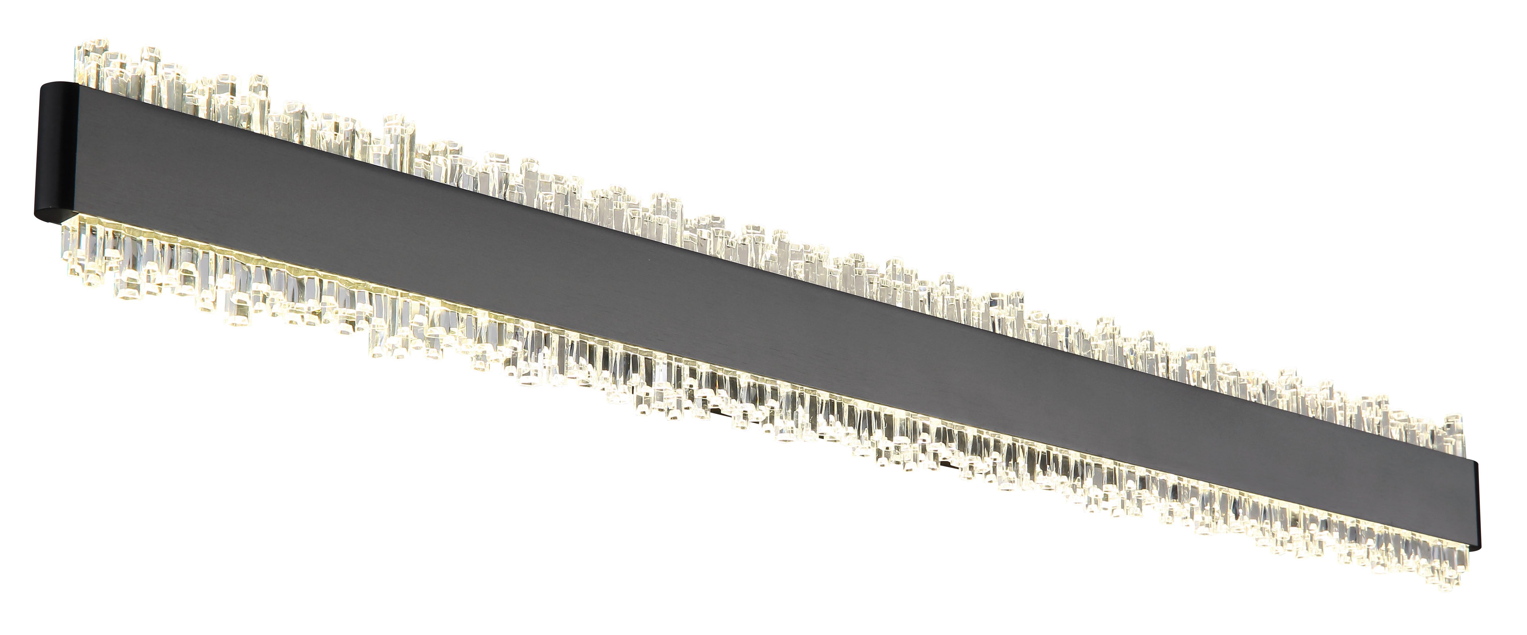 LED-WANDLEUCHTE 4000K, 18W - Klar/Schwarz, Design, Kunststoff/Metall (70,5/8/4cm) - Globo