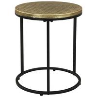 Kisasztal Milan - fekete/sárgarézszínű, Modern, fém (36/44/36cm)