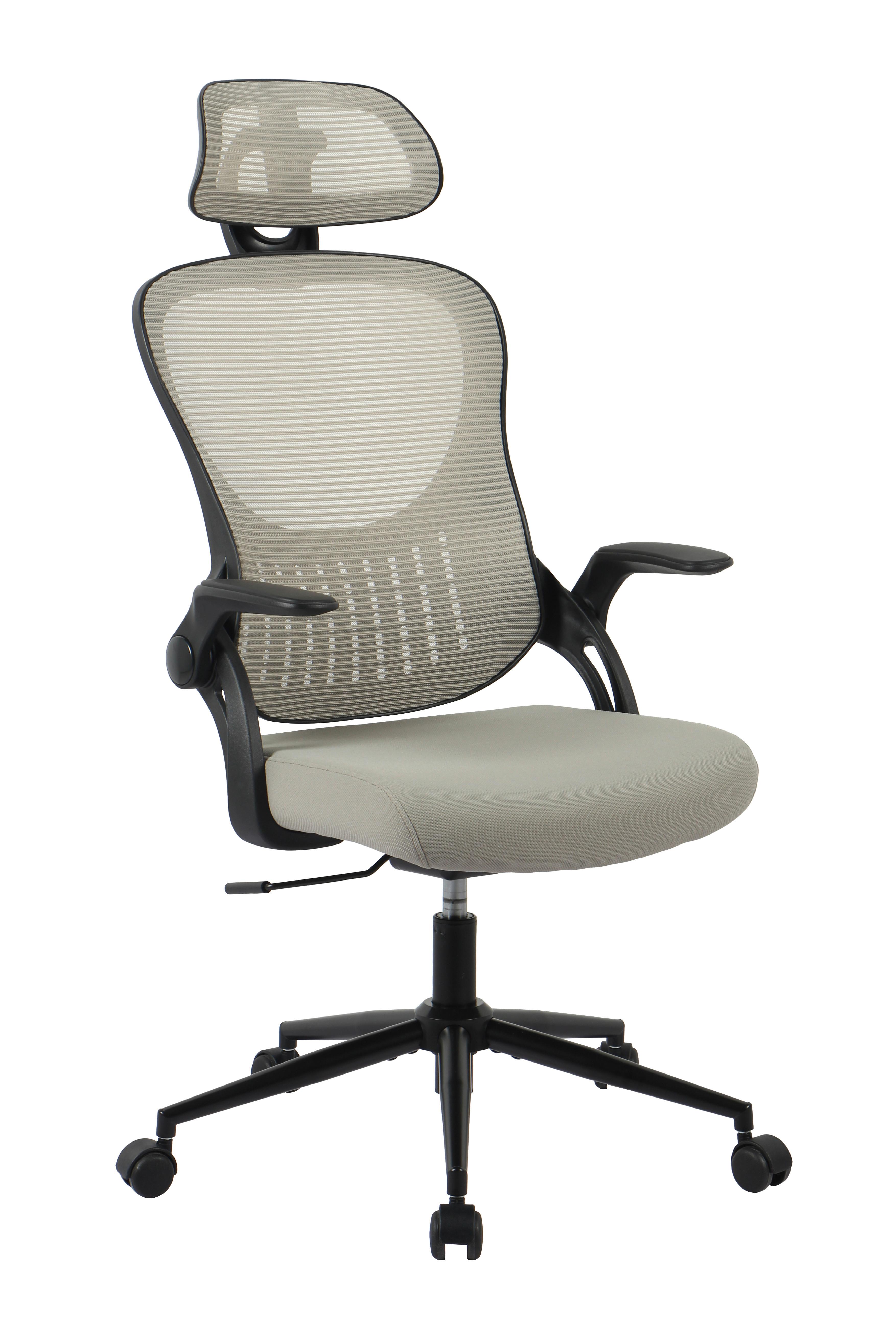 OTOČNÁ ŽIDLE POLLY - šedá/černá, Moderní, kov/textil (68/116-133/64cm) - Mömax