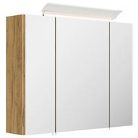 Spiegelschrank Eiche Dekor B: 80 Cm - Eichefarben, MODERN, Glas/Holzwerkstoff (80/62/17cm) - MID.YOU