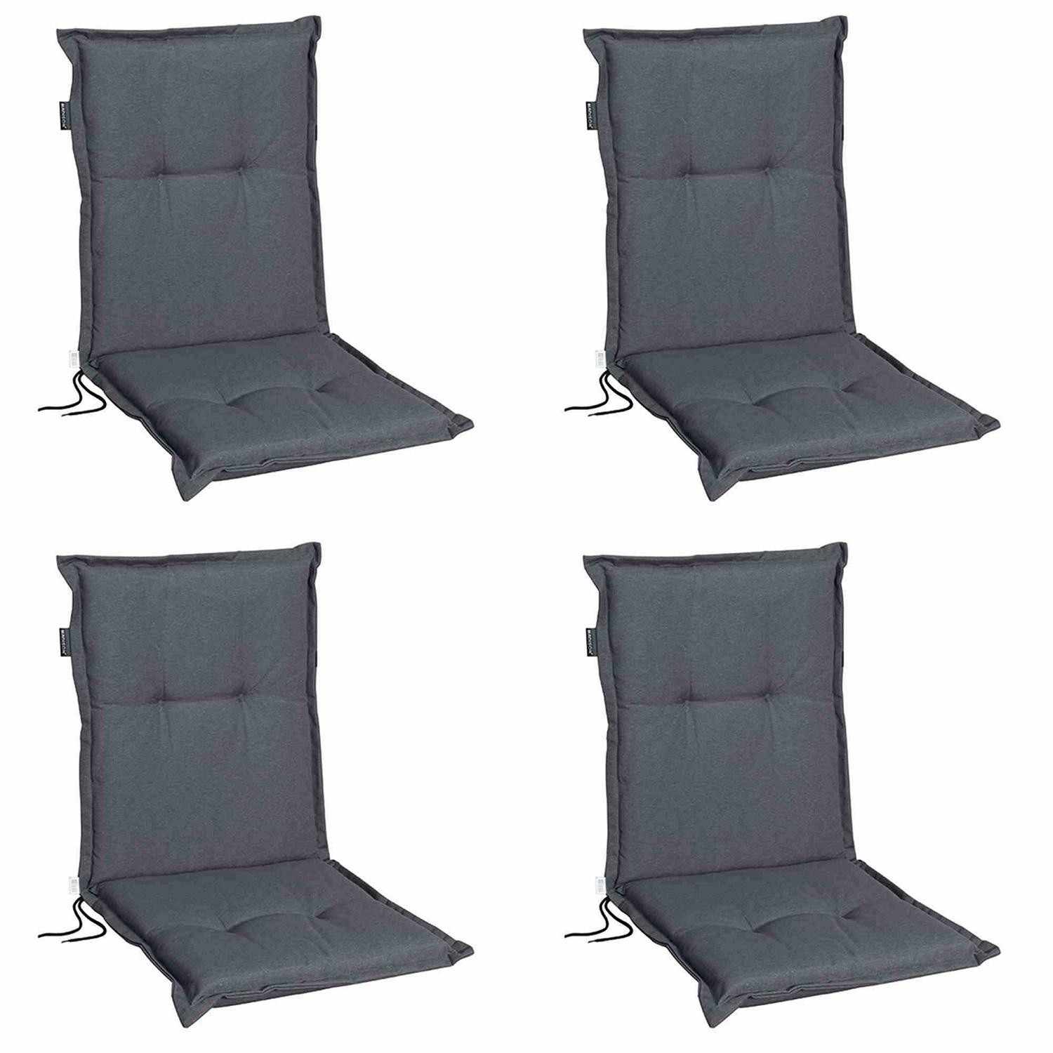 Auflage Für Sessel Pana 4-tlg. Bxhxt 50x8x105 Cm Grau - Grau, KONVENTIONELL, Textil (50/8/105cm) - Ambia Garden