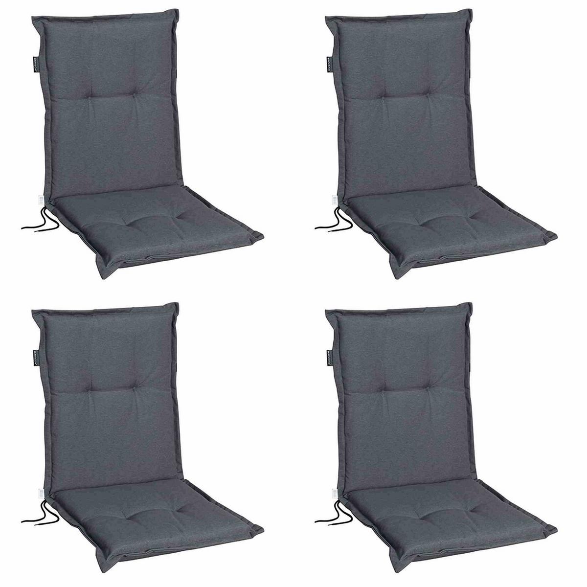 Auflage Für Sessel Pana 4-tlg. Bxhxt 50x8x105 Cm Grau - Grau, KONVENTIONELL, Textil (50/8/105cm) - Ambia Garden