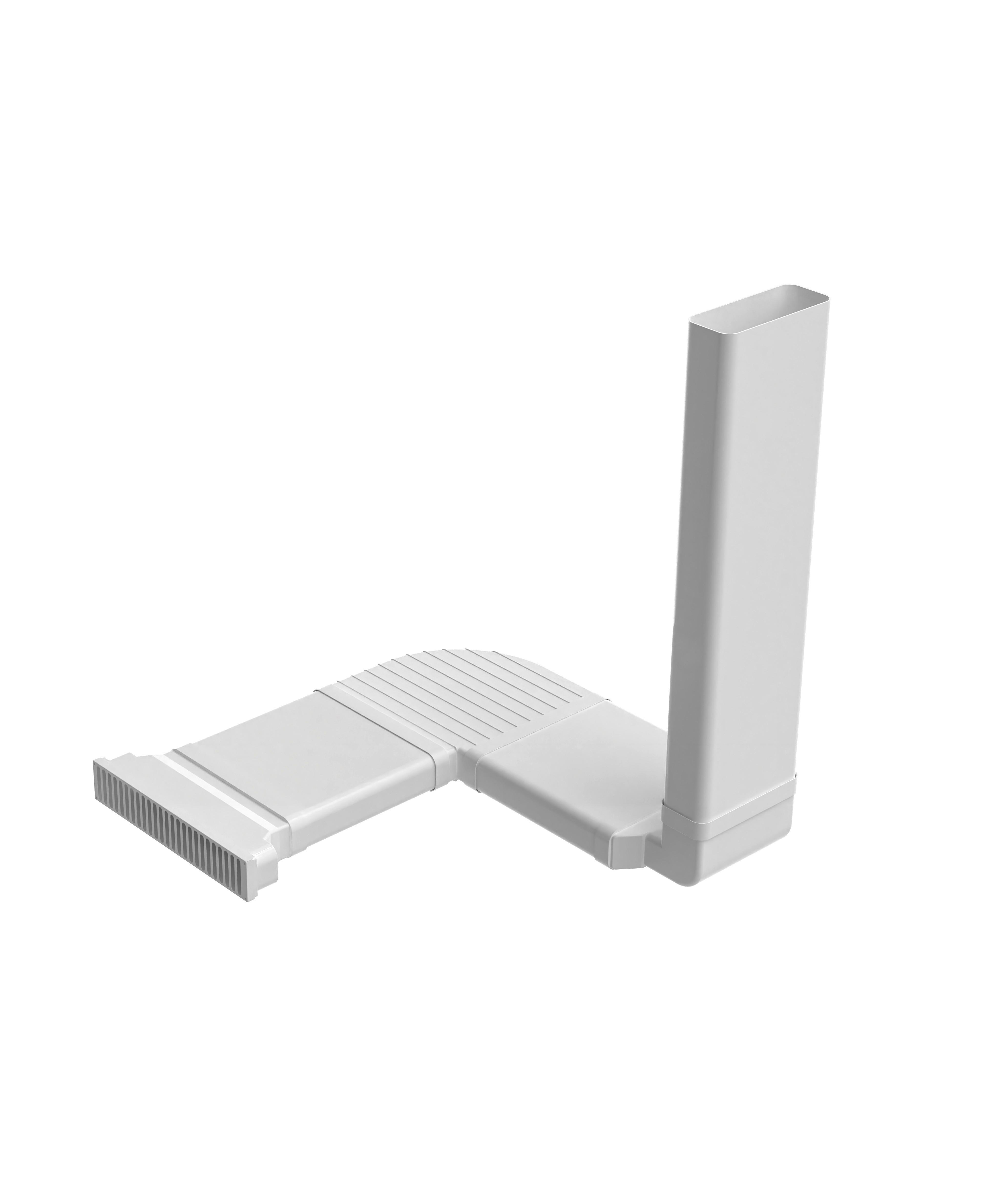 Abluftkanal Weiß - Weiß, Basics, Kunststoff - PKM