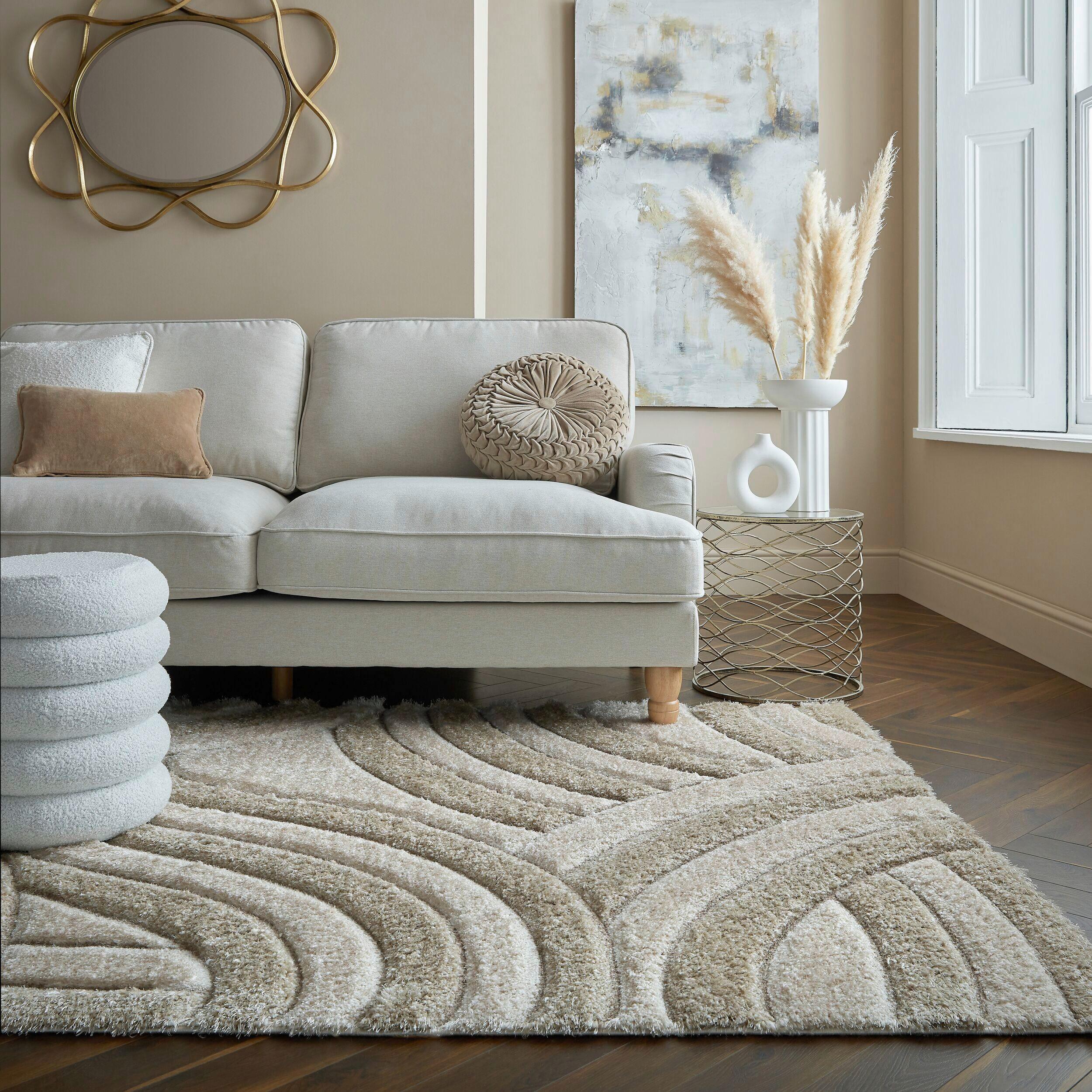 Shaggy Velvet Carved Natural 200x290 - Beige, Basics, Textil (200/290cm)