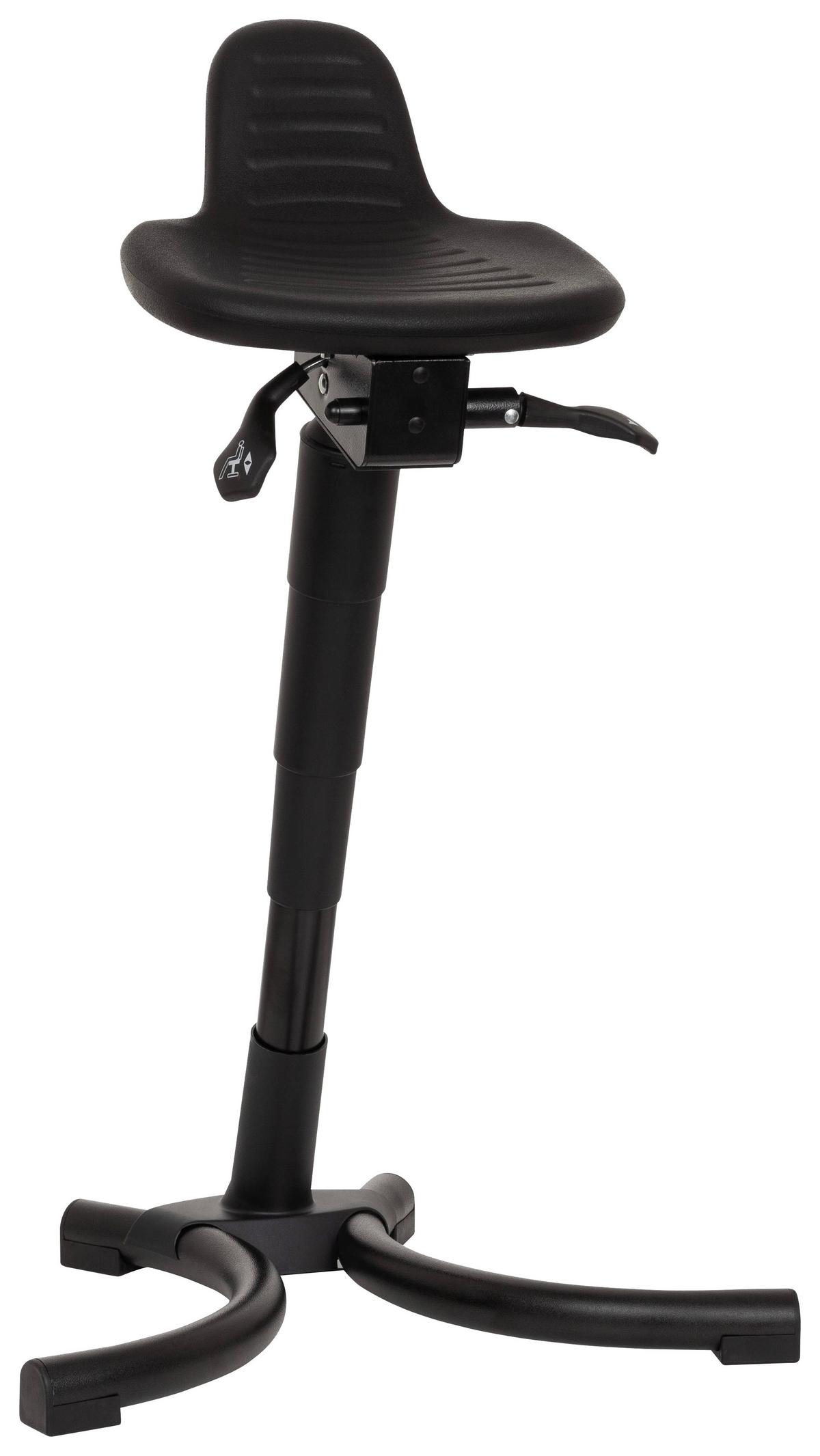 Stehhilfe Top Work 34 Pu - Schwarz, Basics, Kunststoff/Metall (56/75-92/47cm) - MID.YOU
