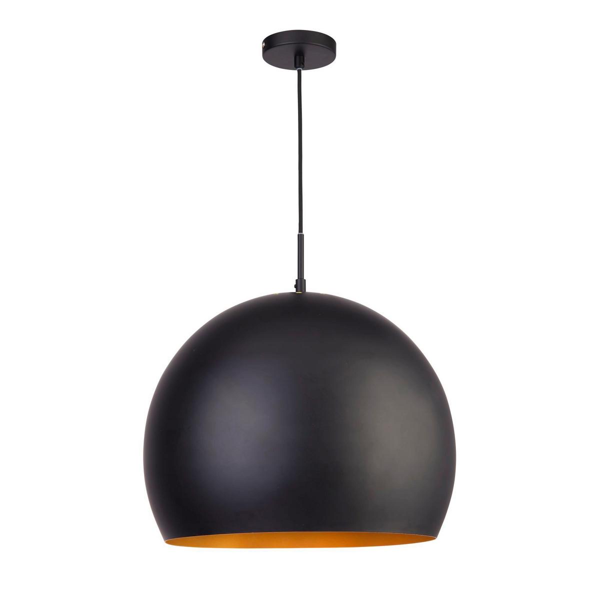 Hängeleuchte Chicago 3039bk - Goldfarben/Schwarz, Basics, Metall (40/165cm)