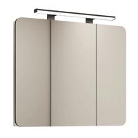 Spiegelschrank Capri Weiß B: 85 cm - Weiß, MODERN, Glas/Holz (85/74/18cm) - Stylife