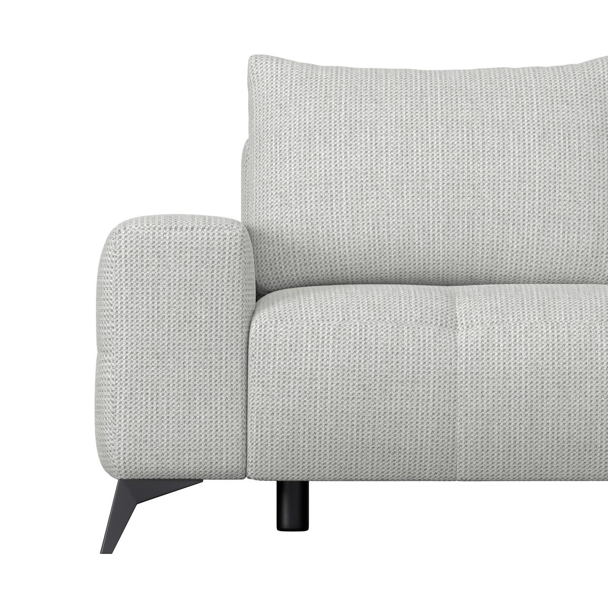 Ecksofa Mauro Türkis, mit Schlaffunktion - Blaugrau/Schwarz, Trend, Textil (290/175cm) - Luca Bessoni