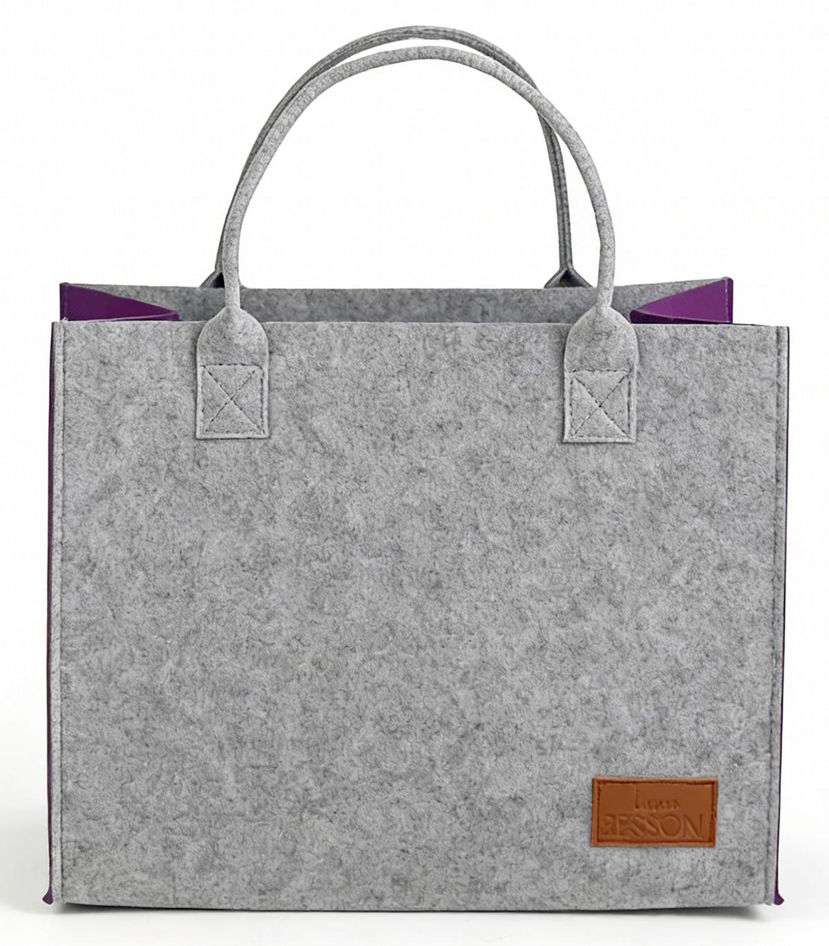 Handtasche Samira - Lila/Grau, KONVENTIONELL, Textil (35/20/30cm) - Luca Bessoni