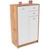 Komód 4-You 74/112 Cm - tölgyfa/fehér, Modern, faalapú anyag (74/111,4/35cm)