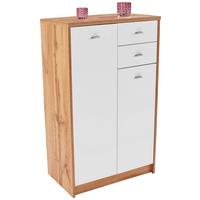 KOMODA 4-YOU NEW YUK08 - čierna/biela, Modern, kompozitné drevo/plast (74/111,4/35cm)