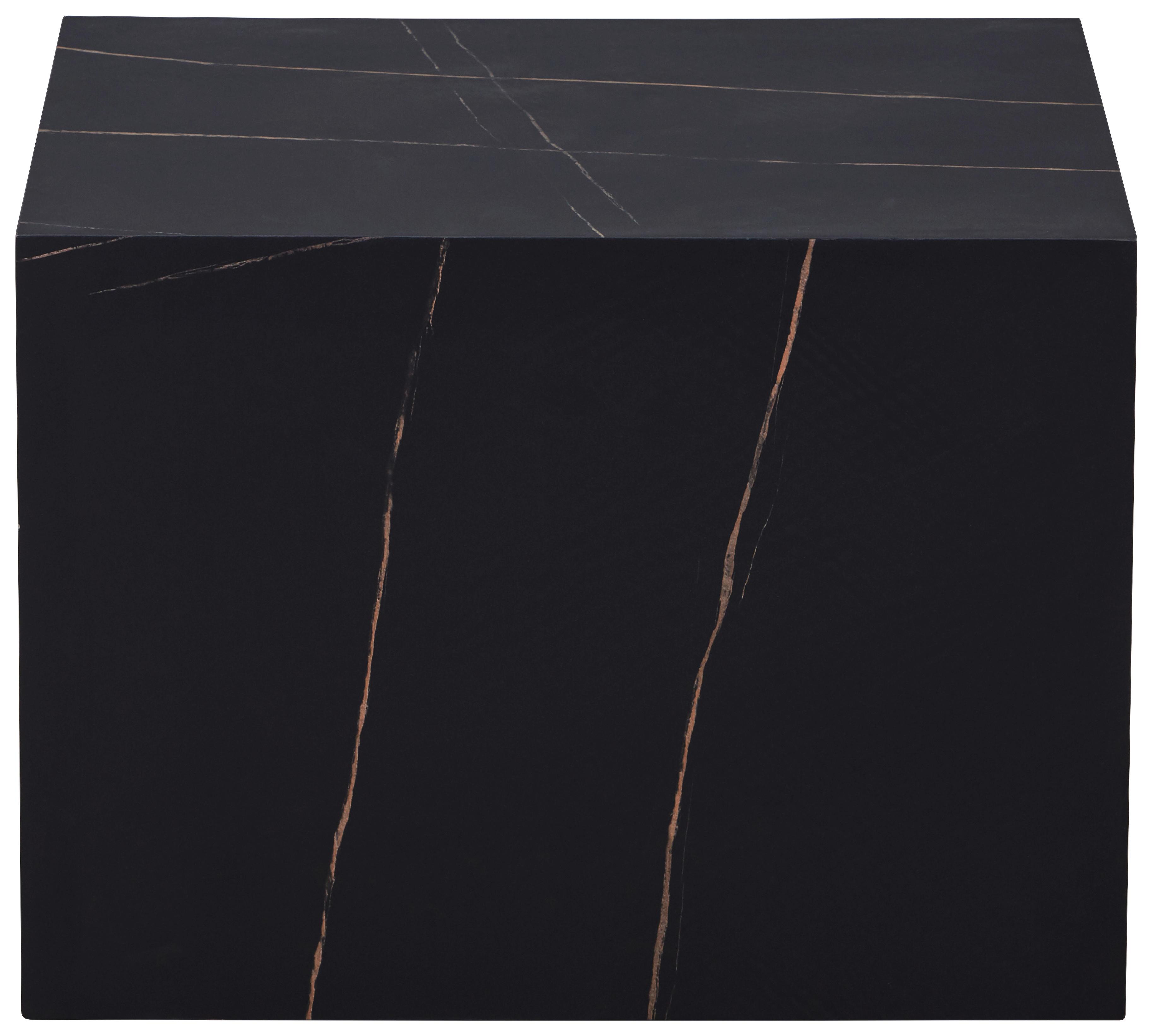 Beistelltisch Cuboid 125 Schwarz B: 55 cm - Schwarz, Design, Holzwerkstoff (55/55/40cm) - MID.YOU