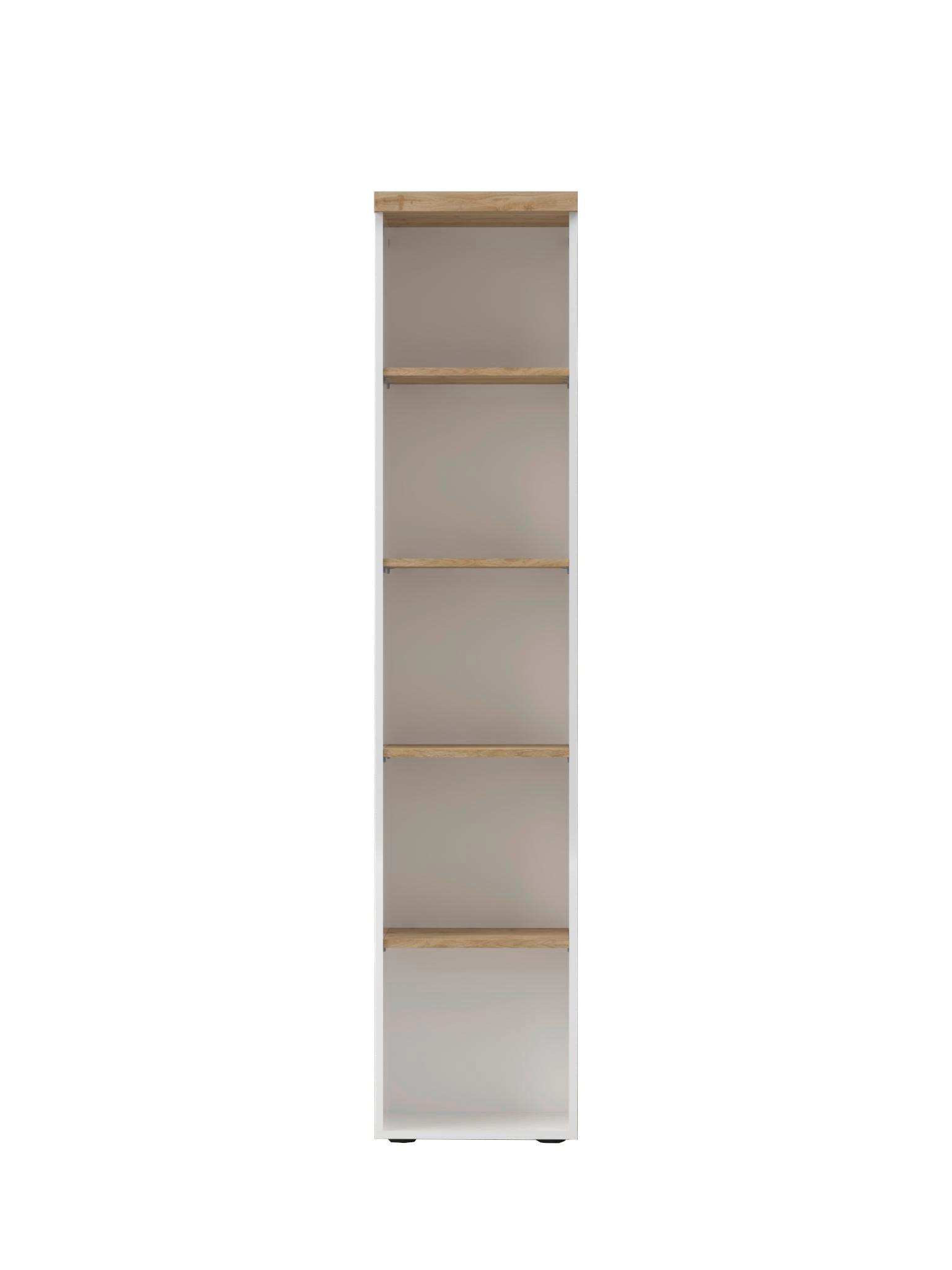 REGÁL EASY OFFICE - čierna/biela s vysokým leskom, Modern, kompozitné drevo/plast (41/193/34cm) - Based