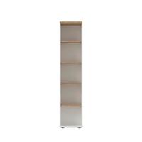 REGÁL EASY OFFICE - čierna/biela s vysokým leskom, Modern, kompozitné drevo/plast (41/193/34cm) - Based