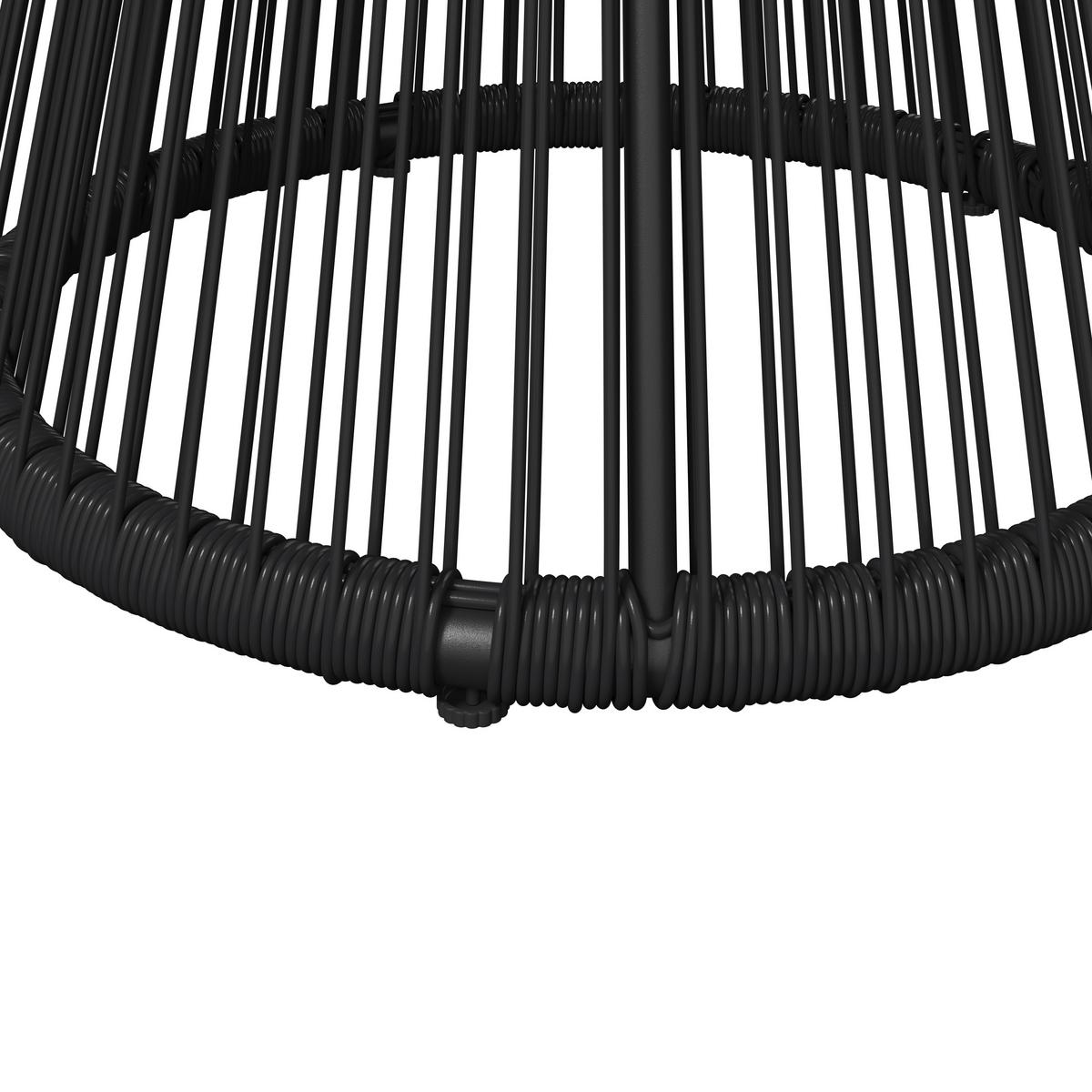 ZÁHRADNÝ PRÍRUČNÝ STOLÍK RUFFY - čierna, Modern, kov/plast (55/47/55cm) - Bessagi Garden