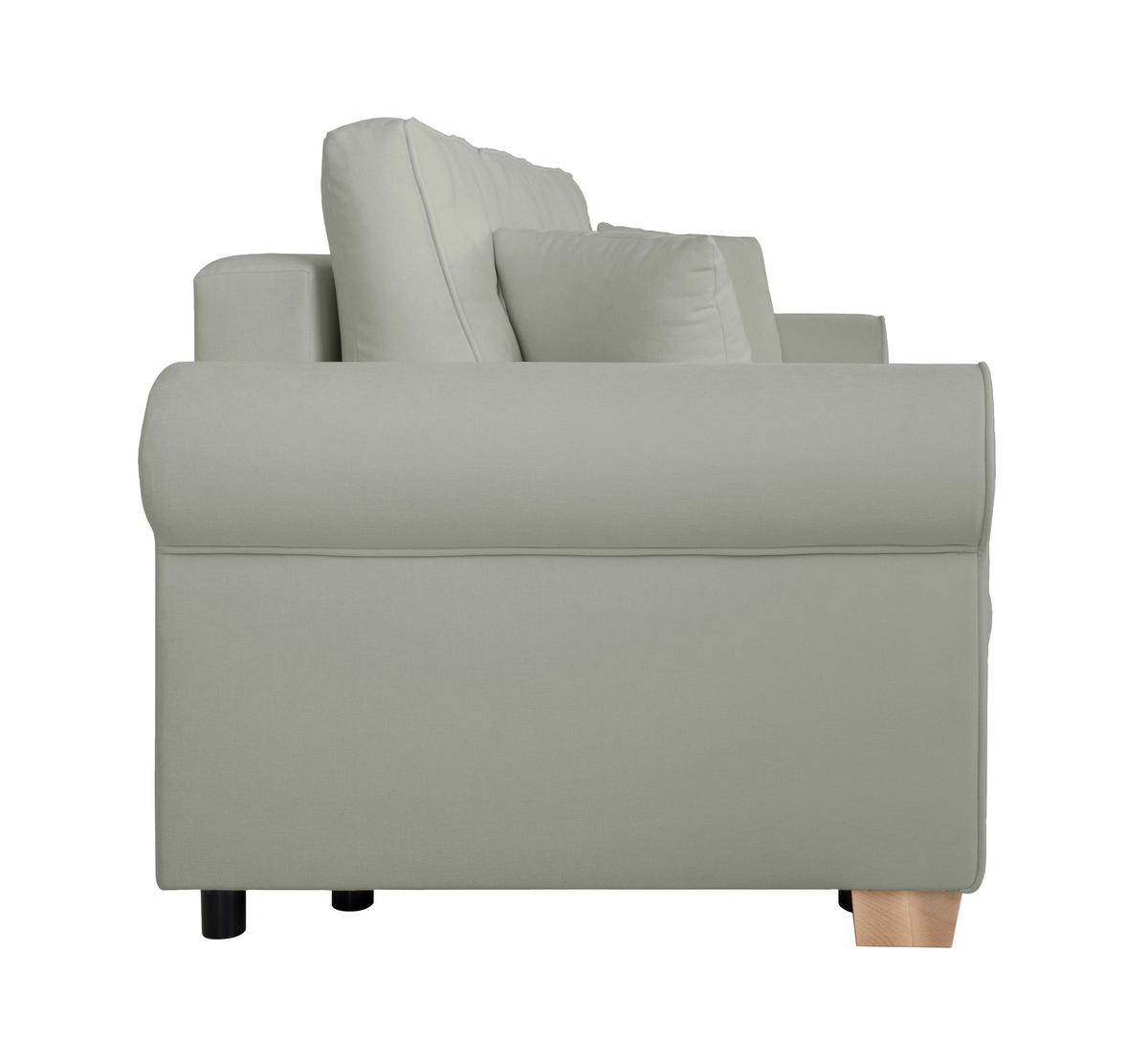 Schlafsofa Arles, Grau 90 B: 240 Cm - Buchefarben/Grau, Design, Textil (240/94/98cm) - MID.YOU