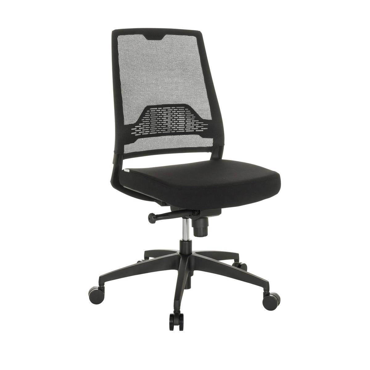 Drehstuhl Porto Eco I - Schwarz, Basics, Kunststoff/Textil (49/98-107/60cm) - MID.YOU