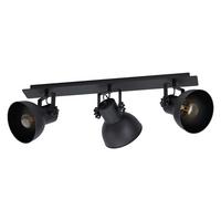 Strahler Barnstaple 3-Flammig verstellbar 75 cm - Schwarz, Basics, Holz/Metall (75,0/9,0cm) - Eglo