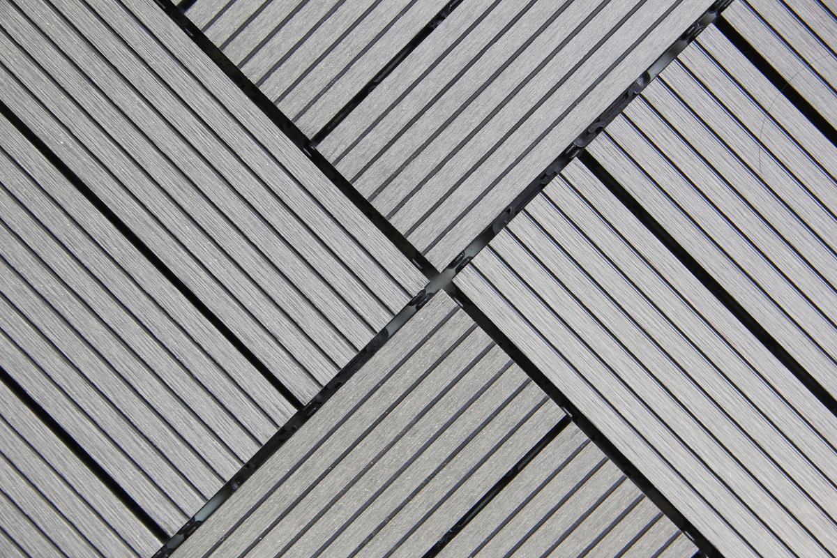 TERRASSENFLIESE NOAH 9ER-SET - Anthrazit, Basics, Holzwerkstoff/Kunststoff (30/30/2,2cm) - Beldano