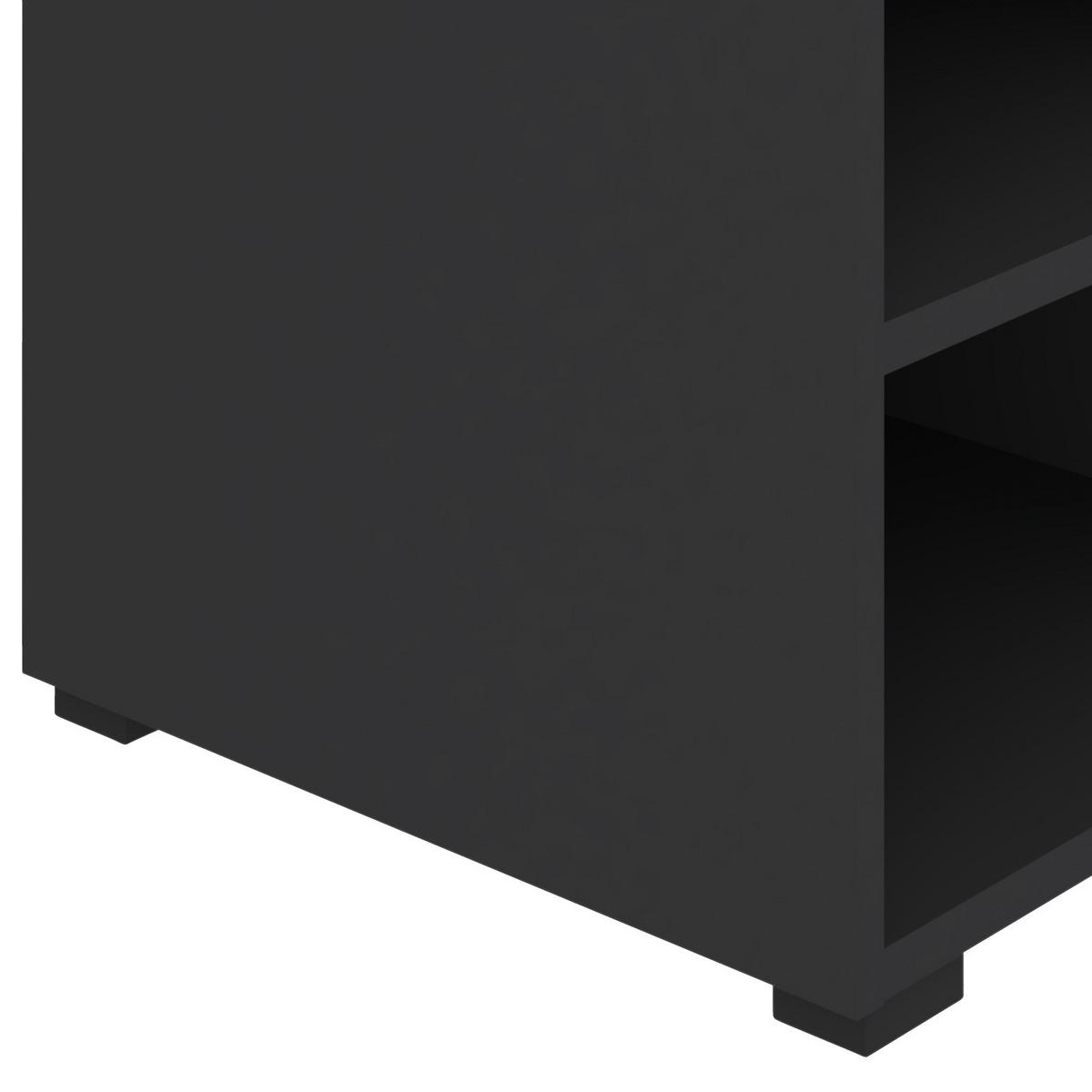 REGÁL UNIT-ELEMENTS MINI - černá/antracitová, Moderní, kompozitní dřevo (45,6/44,8/40cm) - Ondega