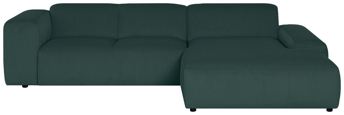 Ecksofa Hannah Grün 304x200 cm - Schwarz/Grün, Design, Textil (304/200cm) - MID.YOU