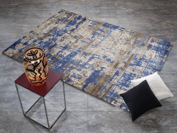 Orientalischer Webteppich Blau Signature Fusion 120x180 cm - Blau/Braun, Basics, Textil (120/180cm) - Cazaris