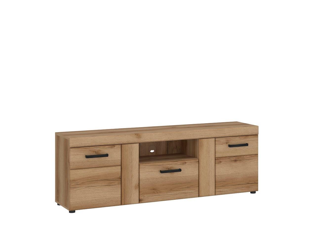 Tv-szekrény Cortina - tölgyfa, Modern, faalapú anyag (157/55,8/40,9cm)