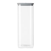 SKLENENÁ DÓZA NA POTRAVINY SELINA - CA. 2,1L - číra/sivá, Modern, plast/sklo (10,3/26,8/10,3cm) - Modern Living