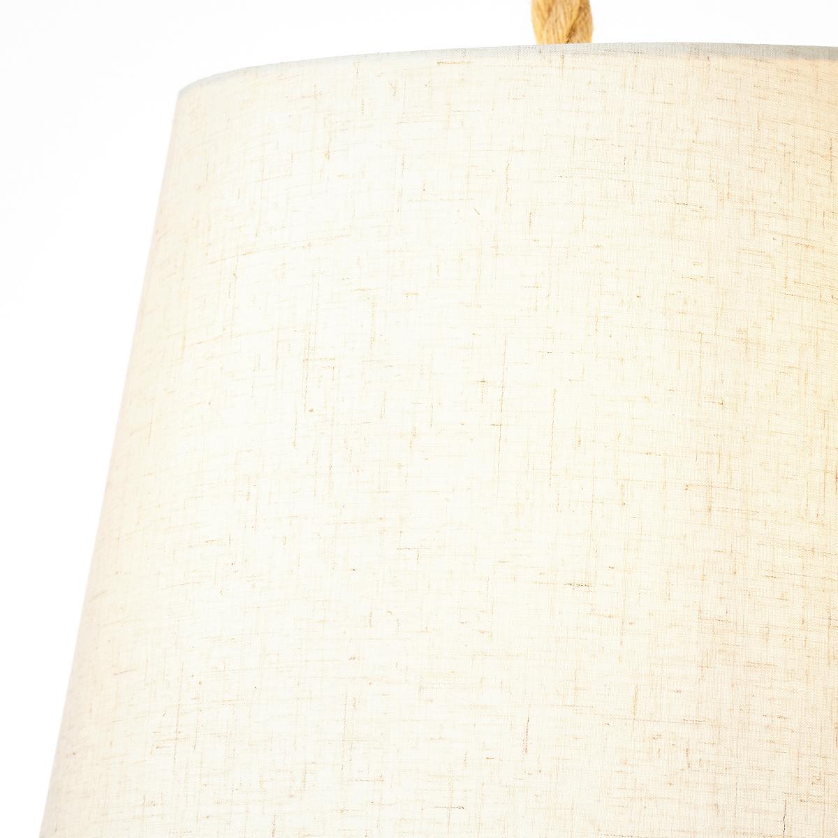 Hängeleuchte Sailor H: 130 Cm 1-Flammig, Seil-Aufhängung - Naturfarben/Weiß, Basics, Textil/Metall (35/130cm) - Brilliant