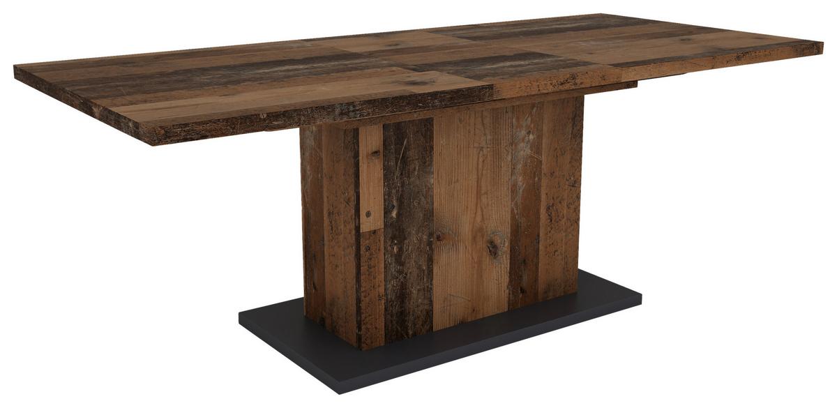 Esstisch Ausziehbar Athen 160- 200x90 Cm Alteiche Dekor - Alteiche/Anthrazit, MODERN, Holzwerkstoff (160/90/75cm) - MID.YOU