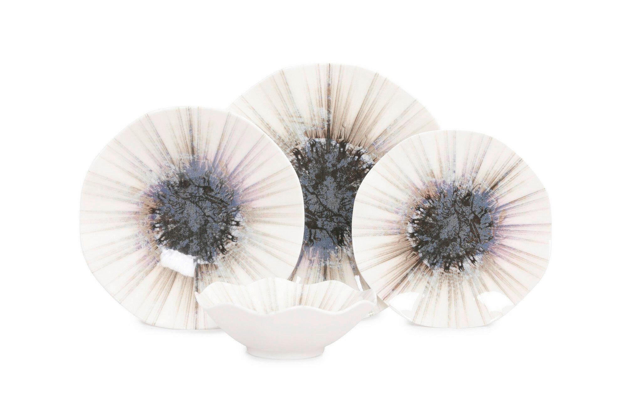 Kombiservice Porzellan für 6 Personen, Multicolor - Multicolor, Basics, Keramik - P & B