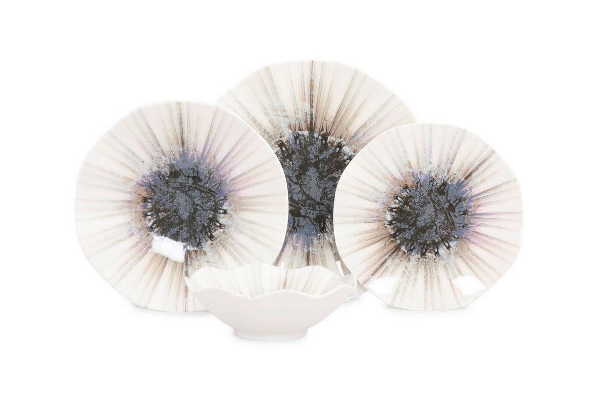 Kombiservice Porzellan für 6 Personen, Multicolor - Multicolor, Basics, Keramik - P & B