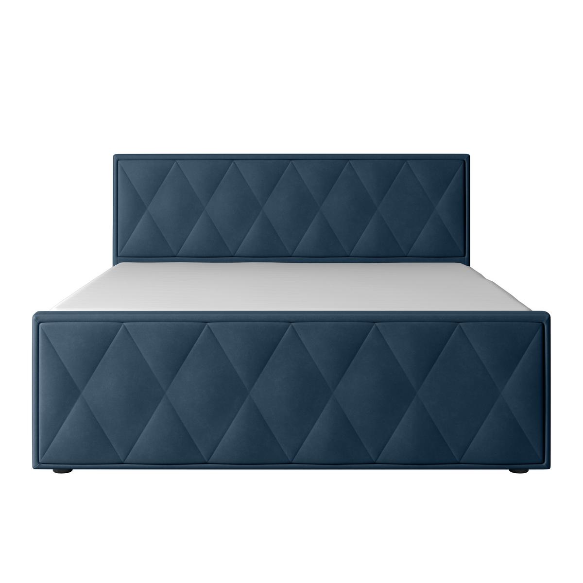 Boxspringbett Porto 180x200 cm Blau - Blau, MODERN, Holz/Kunststoff (180/200cm) - MID.YOU