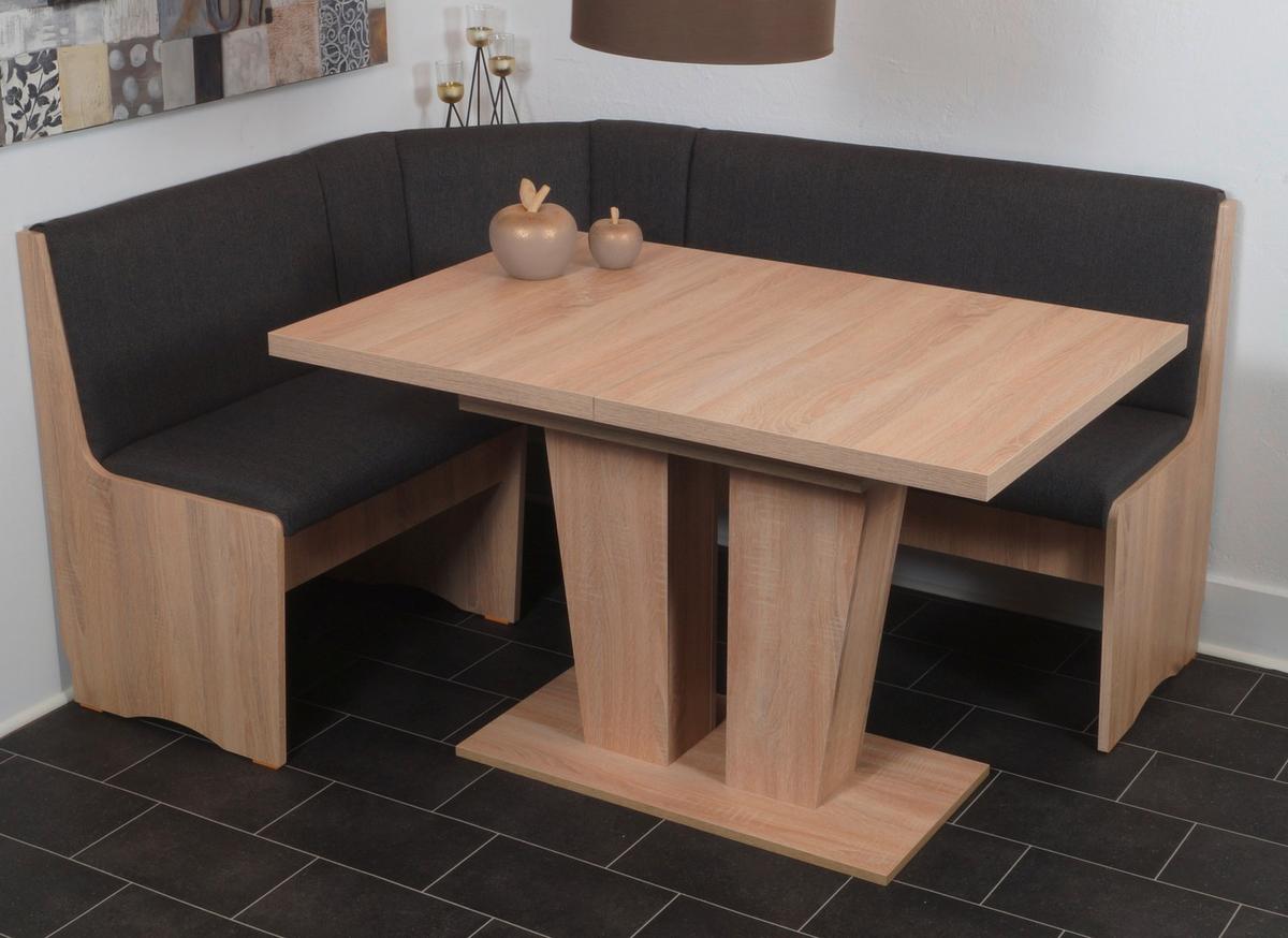 Eckbankgruppe Duisburg Veduso Artemis Anthr./Eiche D.b:165cm - Anthrazit/Sonoma Eiche, KONVENTIONELL, Holz/Holzwerkstoff (165/89/125cm) - MID.YOU