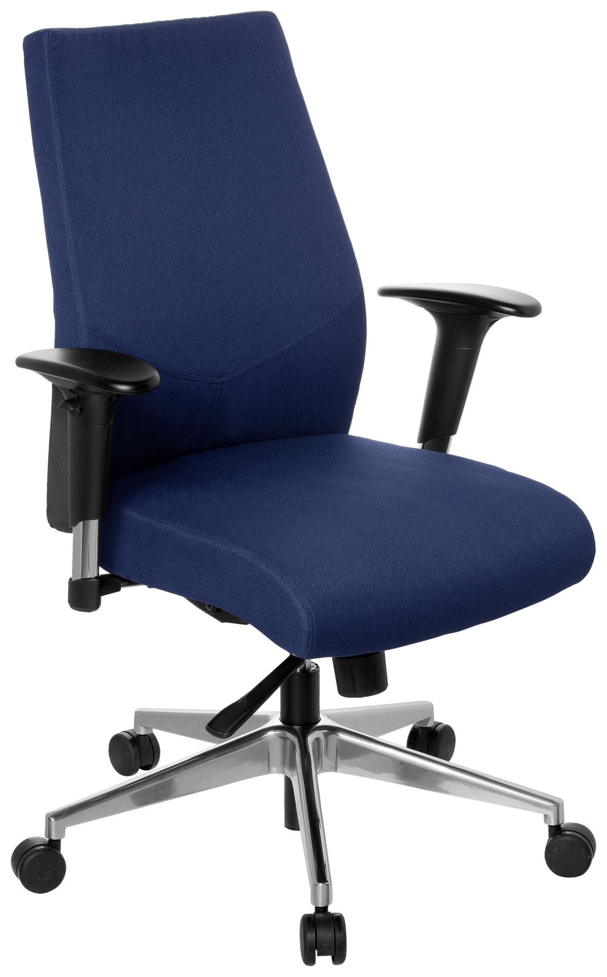 Drehstuhl Pro-Tec 250 Dunkelblau - Alufarben/Schwarz, MODERN, Kunststoff/Textil (57/116/51cm) - MID.YOU