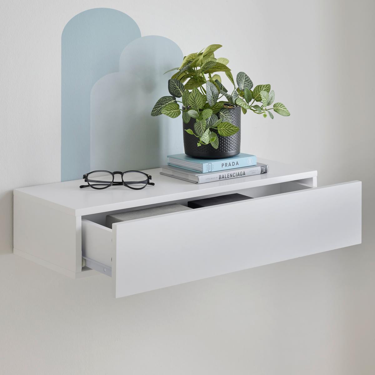 NÁSTENNÁ KONZOLA NOAH -TREND- - biela, Modern, kompozitné drevo (60cm) - Mömax