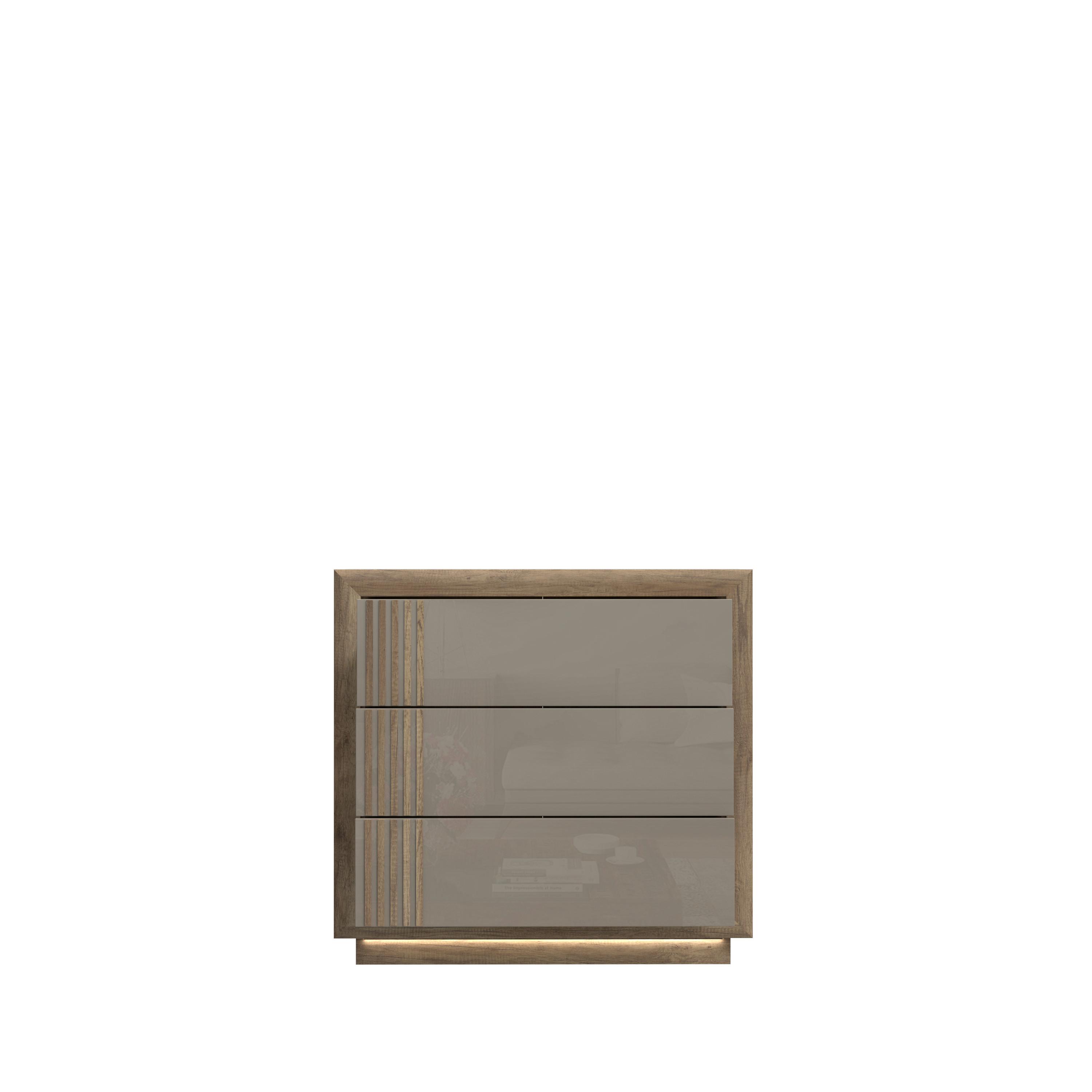 Komód Savona - bézs/tölgyfa színű, Modern, műanyag/faalapú anyag (103/98,2/42,3cm)