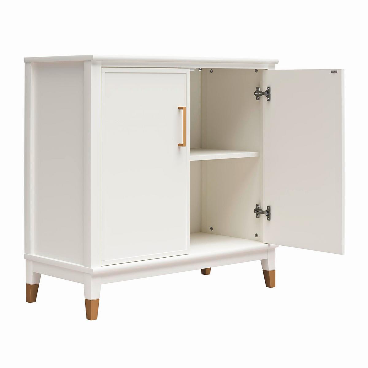 Kommode Westerleigh Weiß B: 84 cm - Weiß, Design, Holzwerkstoff/Metall (84/84/40cm) - MID.YOU