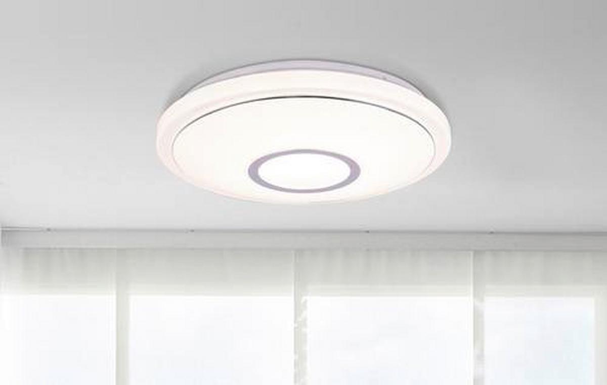 LED-Deckenleuchte Connor Ø 40 cm Mit Smart-Steuerung - Basics, Kunststoff/Metall (40/6,5cm) - Globo