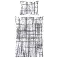 Renforcé-bettwäsche 140x200 Cm Kira Schwarz/weiß - Schwarz/Weiß, MODERN, Textil (140/200cm) - Luca Bessoni