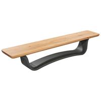 Sitzbank Akela Anthrazit/eichefarben - Eichefarben/Anthrazit, MODERN, Holz/Metall (240/45/42cm) - Livetastic