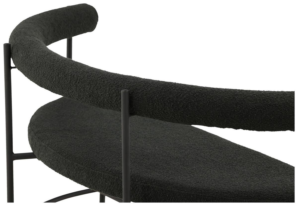 Sitzbank Stallhagen - Schwarz, Design, Textil/Metall (165/75/51cm) - Livetastic