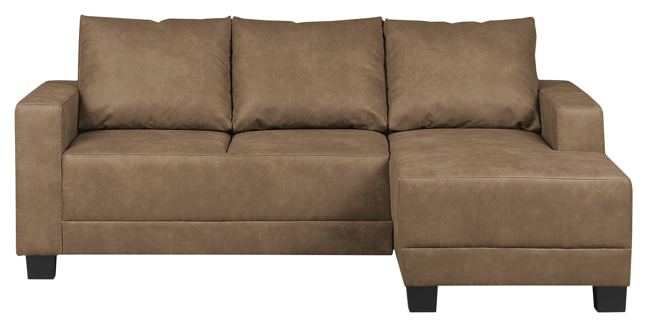 Ecksofa Grenwood Schlammfarben S: 200x144 cm - Schlammfarben/Braun, Design, Textil (200/144cm) - MID.YOU