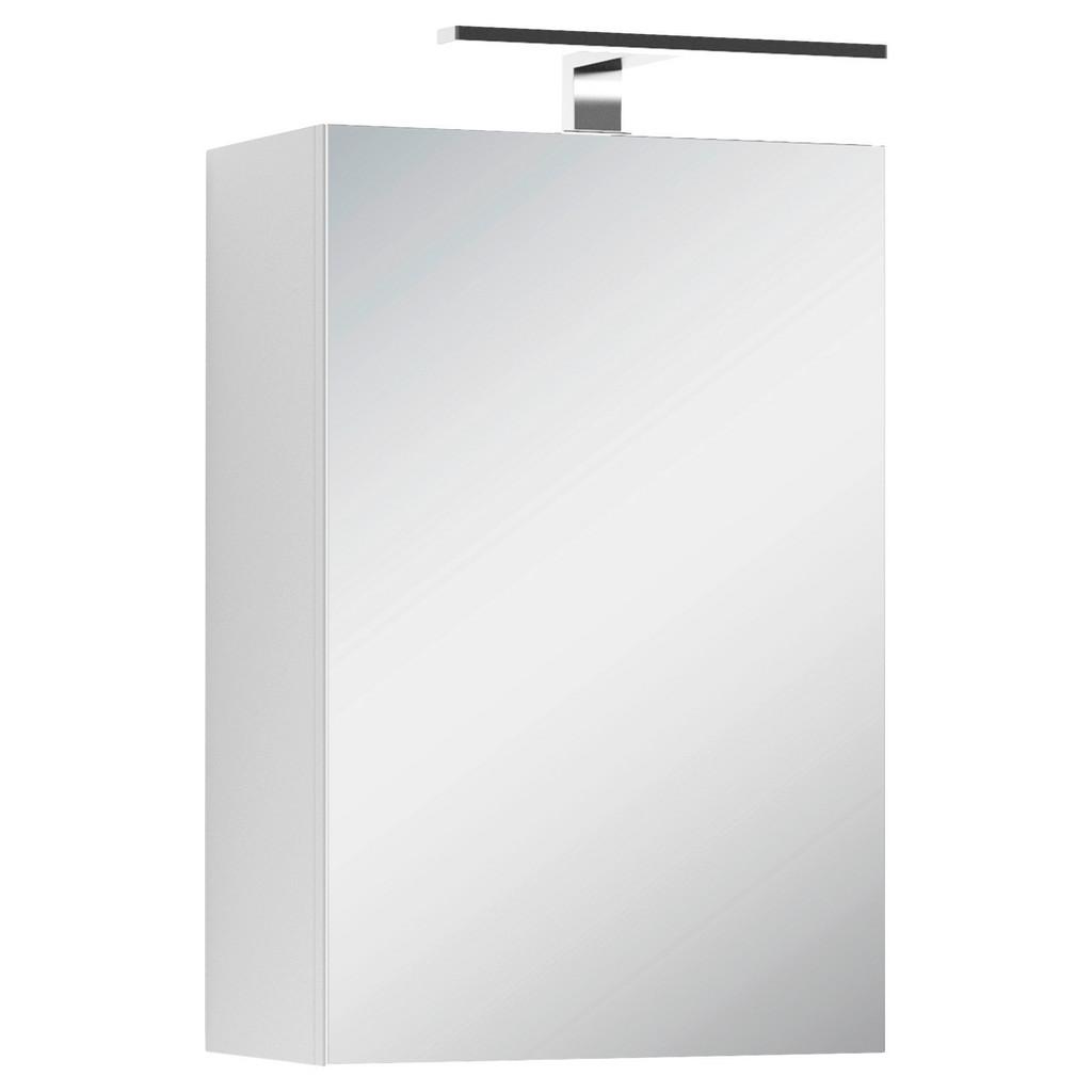 Spiegelschrank Spree mit Led 1 Tür BxHxT 40x60x20 cm Weiß