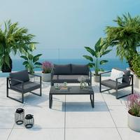 Loungesofa Brest - Anthrazit, MODERN, Textil/Metall (134/63/76cm) - Beldano