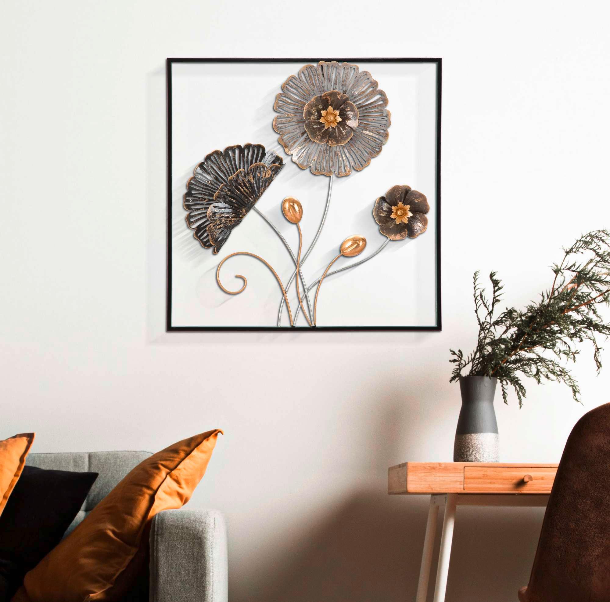 Wanddeko Square Multicolor  B: 50 Cm - Multicolor, Basics, Metall (50/50/5cm)
