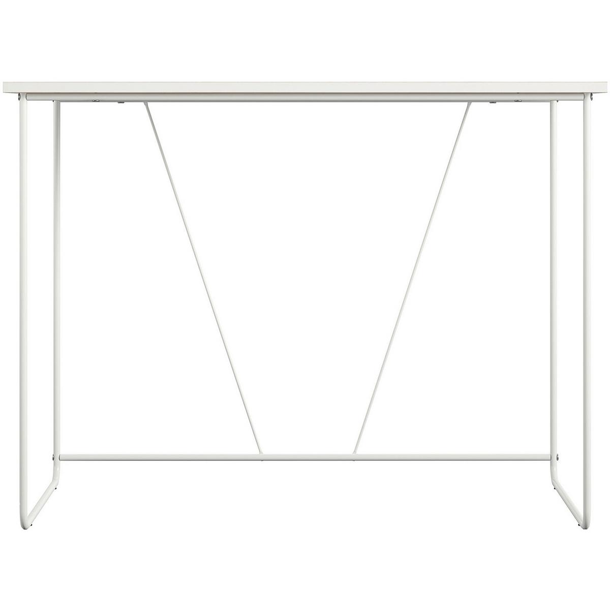 Schreibtisch Dante Weiß, Naturfarben L: 99cm - Weiß/Naturfarben, Design, Holzwerkstoff/Metall (99/75/49cm) - MID.YOU